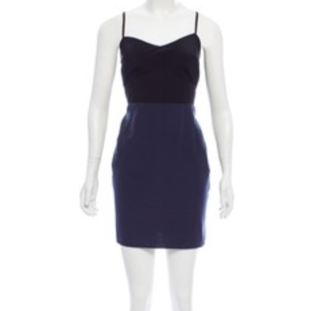 All Saints satin tank dress in black and ink